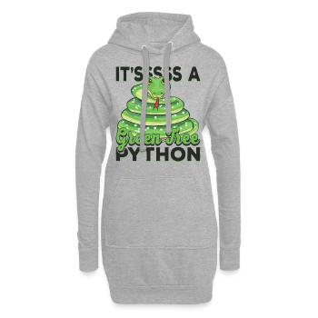 Es ist eine grüne Baumpython - Hoodie-Kleid - Grau meliert - Vorne