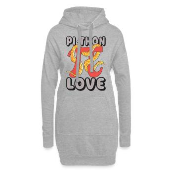 Pi-thon Liebe - Hoodie-Kleid - Grau meliert - Vorne