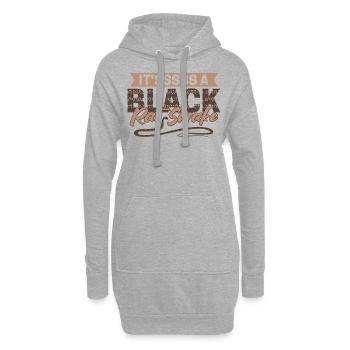 Es ist eine schwarze Rattenschlange - Hoodie-Kleid - Grau meliert - Vorne