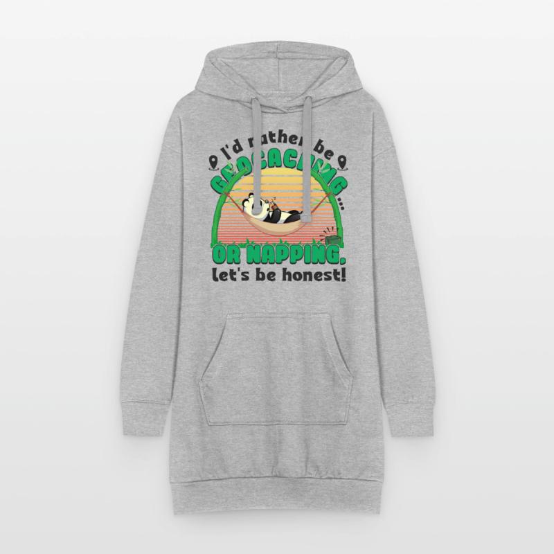 Geocaching ... oder ein Nickerchen, seien wir ehrlich! Hoodie-Kleid