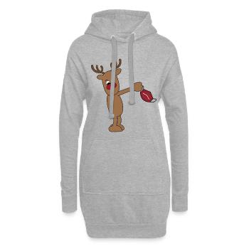 Cadeaux amusants pour Noël à l'époque de Corona - Sweat-shirt à capuche long Femme - gris chiné - Devant