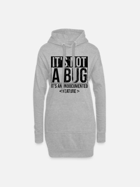 Programmierer - Hoodie-Kleid - Grau meliert