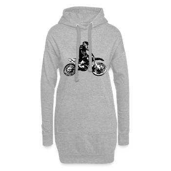 mx motorradfahrer - Hoodie-Kleid - Grau meliert - Vorne