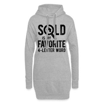 Immobilien-Händler Für Immobilien-Makler - Hoodie-Kleid - Grau meliert - Vorne