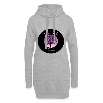Schöne Erde Baum Silhouette - Hoodie-Kleid - Grau meliert - Vorne