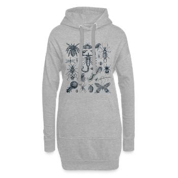 Insektenenthusiast, Insekten, Insektenexemplar - Hoodie-Kleid - Grau meliert - Vorne