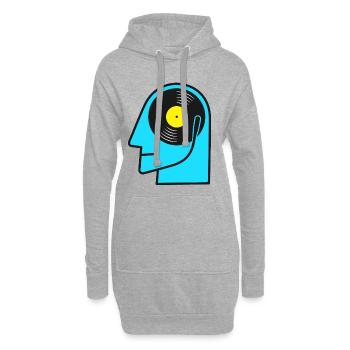 Tête de l’album vinyle Pop Art - Sweat-shirt à capuche long Femme - gris chiné - Devant