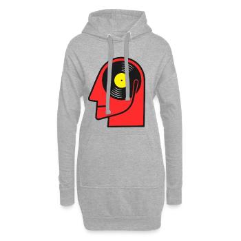 Affiche de tête d’album vinyle - Sweat-shirt à capuche long Femme - gris chiné - Devant
