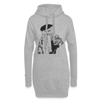 HERR STEHLEN SIE IHR MÄDCHEN - Hoodie-Kleid - Grau meliert - Vorne
