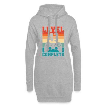43e anniversaire Niveau 43 Joueur complet 43 ans - Sweat-shirt à capuche long Femme - gris chiné - Devant
