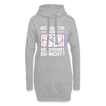 welchen teil von verstehst du nicht eishockey  - Hoodie-Kleid - Grau meliert - Vorne