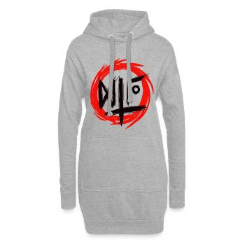 Offizielles schwarzes Logo 2026 - Hoodie-Kleid - Grau meliert - Vorne