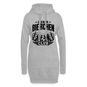 Lecker Bierchen Club Fußball & Bier Liebe - Hoodie-Kleid - Grau meliert - Vorne