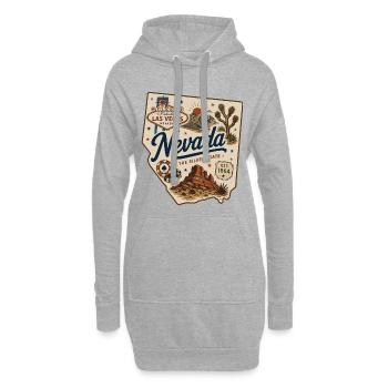 Nevada Silver State Vintage Las Vegas Aufkleber - Hoodie-Kleid - Grau meliert - Vorne