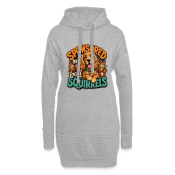 Cocker Spaniel anglais - Sweat-shirt à capuche long Femme - gris chiné - Devant