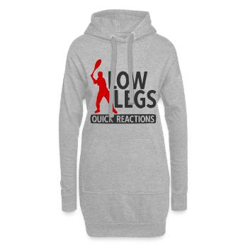 Tennisplatz Spruch Für Tennis - Hoodie-Kleid - Grau meliert - Vorne