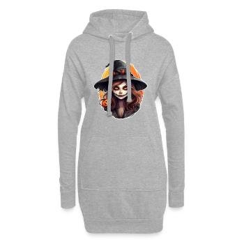 Sorcière - Sweat-shirt à capuche long Femme - gris chiné - Devant
