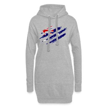 Australien Flagge Kratzer Krallen Cut Down Under - Hoodie-Kleid - Grau meliert - Vorne