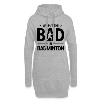 Badminton - Hoodie-Kleid - Grau meliert - Vorne