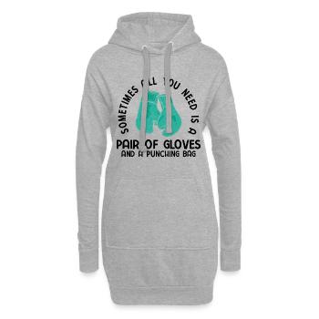 Boxsport Boxing - Hoodie-Kleid - Grau meliert - Vorne
