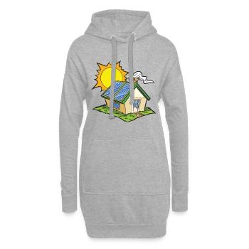 Grünes Haus - Hoodie-Kleid - Grau meliert - Vorne