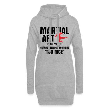 Mixed Martial Arts MMA - Hoodie-Kleid - Grau meliert - Vorne