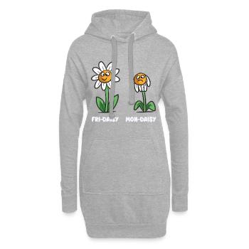 Leben eines Gänseblümchen Mon-Daisy Fri-Daisy - Hoodie-Kleid - Grau meliert - Vorne