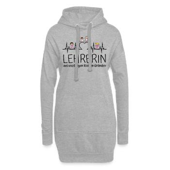 Lehrerin aus unzähligen kleinen Gründen - Hoodie-Kleid - Grau meliert - Vorne