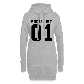 Le socialisme ! - Sweat-shirt à capuche long Femme - gris chiné - Devant