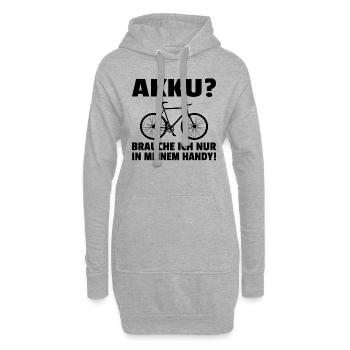 Anti E-Bike Mountainbike MTB Spruch Lustig Ebike - Hoodie-Kleid - Grau meliert - Vorne