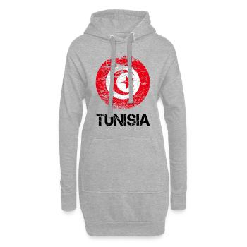 Lustiger Tunesischer Spruch über Tunesien Geschenk - Hoodie-Kleid - Grau meliert - Vorne