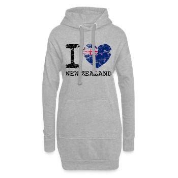 Cadeau drôle de Nouvelle-Zélande pour les Néo-Zélandais - Sweat-shirt à capuche long Femme - gris chiné - Devant