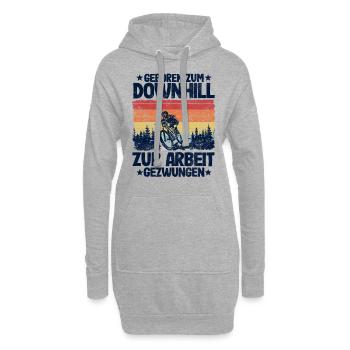 Downhill Gift Father's Day Dad Funny MTB Saying - Hoodie Dress - heather grey - Front