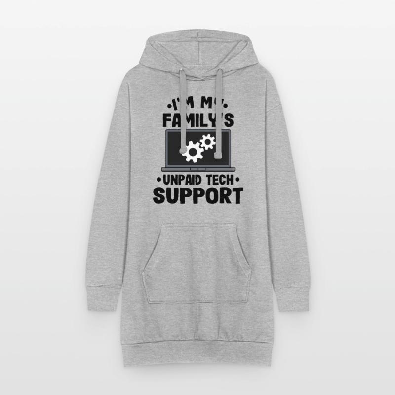 First Level Support Geschenk Lustig Programmierer Hoodie-Kleid
