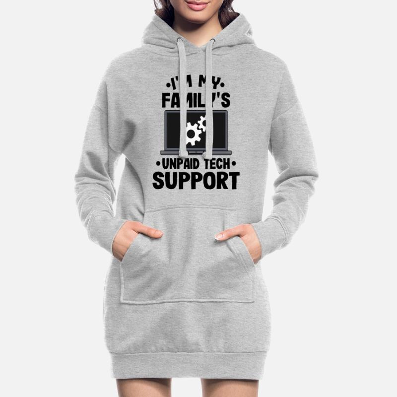 First Level Support Geschenk Lustig Programmierer Hoodie-Kleid