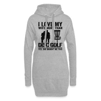 Disc Golf Spieler Geschenk Lustig Papa Vatertag - Hoodie-Kleid - Grau meliert - Vorne