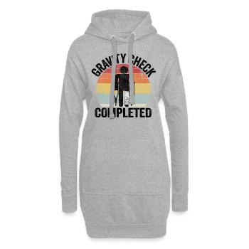 Gebrochenes Bein Geschenk Genesung Gute Besserung - Hoodie-Kleid - Grau meliert - Vorne