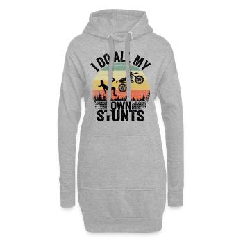 Motocross Dirt Bike Cadeau Homme Drôle - Sweat-shirt à capuche long Femme - gris chiné - Devant