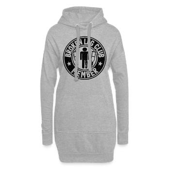 Gebrochenes Bein Club MItglied Geschenk Gute - Hoodie-Kleid - Grau meliert - Vorne