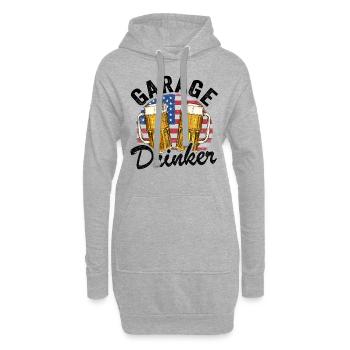 Garage Drinker Beer USA Mécanicien Tournevis - Sweat-shirt à capuche long Femme - gris chiné - Devant