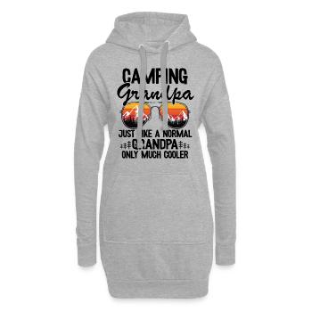 Camping Opa Camper Großvater Vatertag Wohnwagen - Hoodie-Kleid - Grau meliert - Vorne