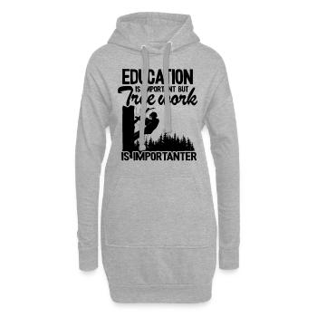 Baumpfleger Geschenk Baumkletterer Forstwirt - Hoodie-Kleid - Grau meliert - Vorne