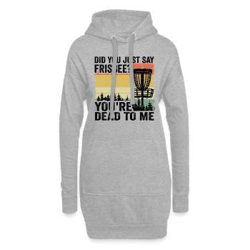 Disc Golf Sort Vintage Disc Golfer cadeau - Sweat-shirt à capuche long Femme - gris chiné - Devant