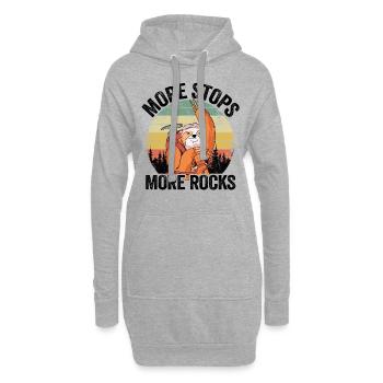 Geologie Faultier Lustig Geologe Geschenk Geologin - Hoodie-Kleid - Grau meliert - Vorne