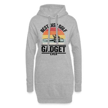 Disc Golf Gadget Vintage Disc Golfer Spruch - Hoodie-Kleid - Grau meliert - Vorne
