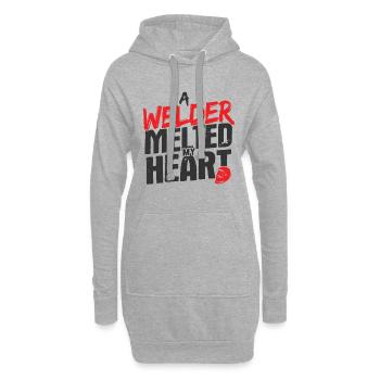 Schweißen Für Schweißer - Hoodie-Kleid - Grau meliert - Vorne