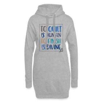 Quilten von Tagesdecken - Hoodie-Kleid - Grau meliert - Vorne