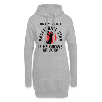 Basketball - Hoodie-Kleid - Grau meliert - Vorne