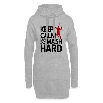 Badminton - Hoodie-Kleid - Grau meliert - Vorne