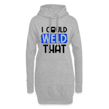 Schweißen Für Schweißer - Hoodie-Kleid - Grau meliert - Vorne
